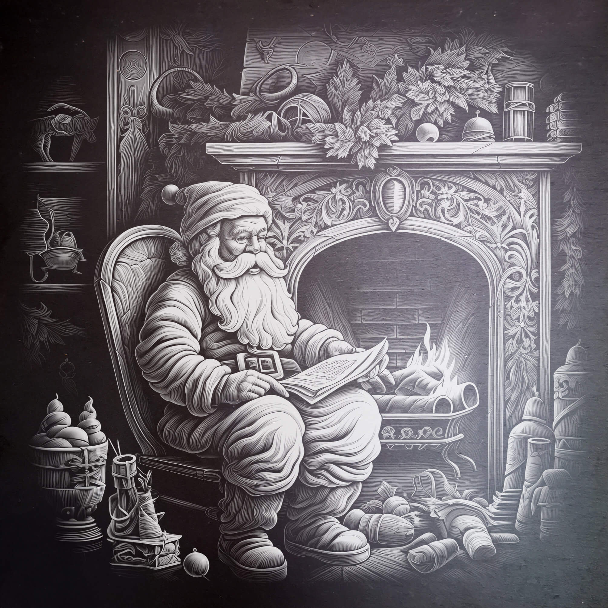 Arderzie - Descansando en la chimenea de Santa