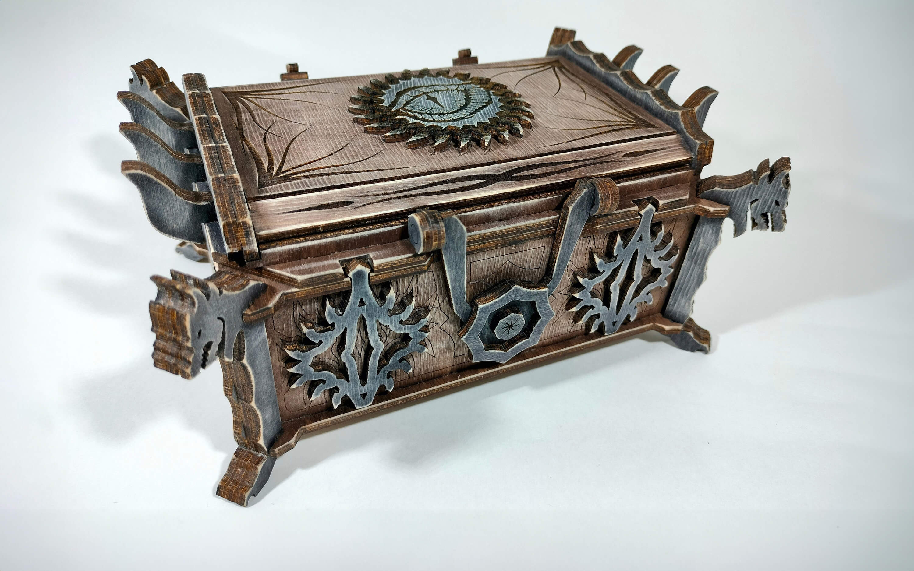 Royal Hand Carved Wooden Chest